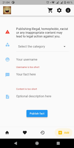Screenshot Funny Facts