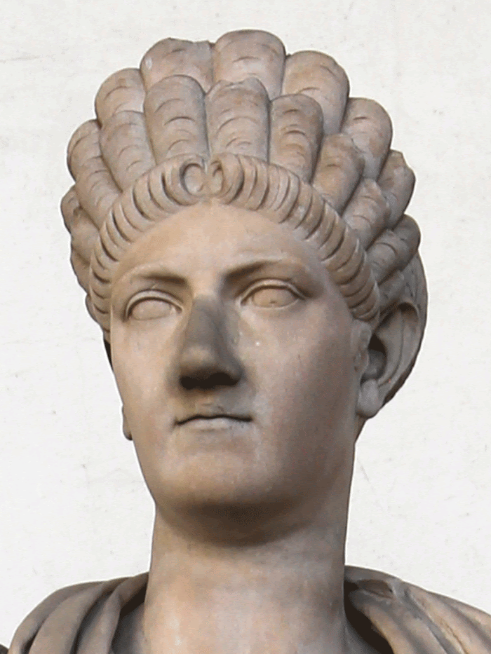 Marciana (detail), Romens beeld in de Loggia dei Lanzi, Piazza della Signoria