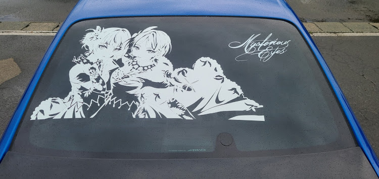 レガシィB4の痛車デビュー・痛車・ミステリアスアイズ・高垣楓・速水奏に関するカスタム事例の投稿画像2枚目