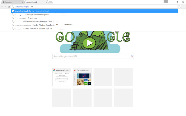 Search Aria People chrome extension