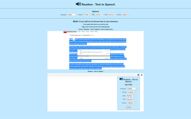 Readme - Text to Speech Preview image 3