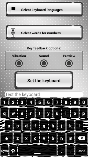 Black and White Keyboard Theme