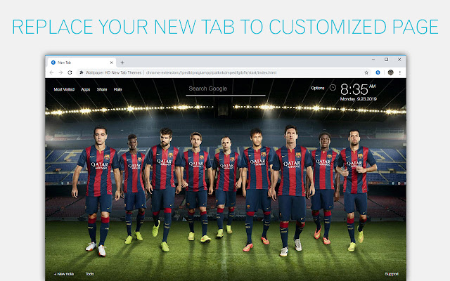 Barcelona Backgrounds HD Lionel Messi New Tab