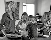 Nadine Levy Redzepi and her three daughters, who inspired her to write a recipe book. 