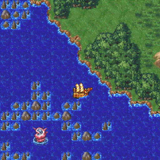 DQ6_人魚の岩場の東の浅瀬へ