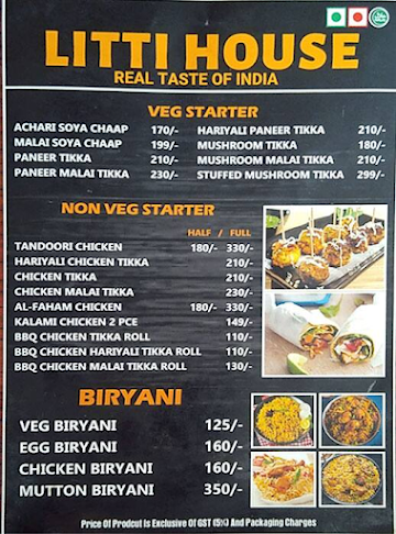 Litti Chokha menu 