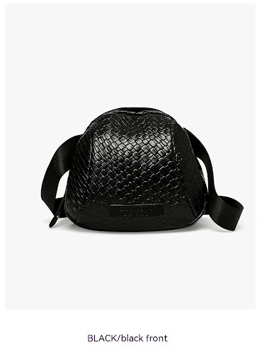 Title 11, Woven PU Shell Shoulder Messenger Bag, a stylis...