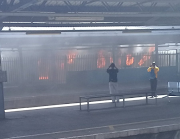 Two Metrorail trains were torched at Germiston Station on October 16 2018. 