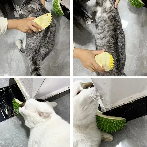 Cat Scratcher Massager for Cats Scratching Pets Brush Remove Hair Comb Grooming Table Dogs Kitten Care Royal Canin Acces