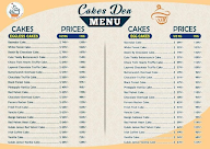 Cakes Den menu 1