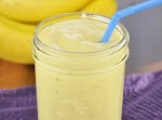 Banana-Mango Smoothie was pinched from <a href="http://wishesndishes.com/banana-mango-smoothie/" target="_blank">wishesndishes.com.</a>