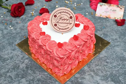 Rose Heart Shape Cake