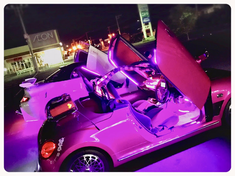 コペンのピンクLED・ナイトドライブ・南房総・ガルウイング・FTOに関するカスタム事例の投稿画像3枚目