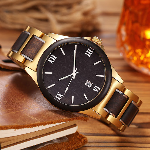 Title 6, Mens Golden Quartz Watch Timeless Elegance Pre...
