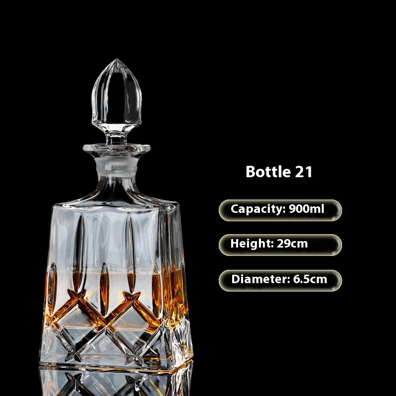 Botella de vino de cristal sellada para el hogar con tapa Conserva el sabor, hermética y elegante, ideal para vinos y licores.