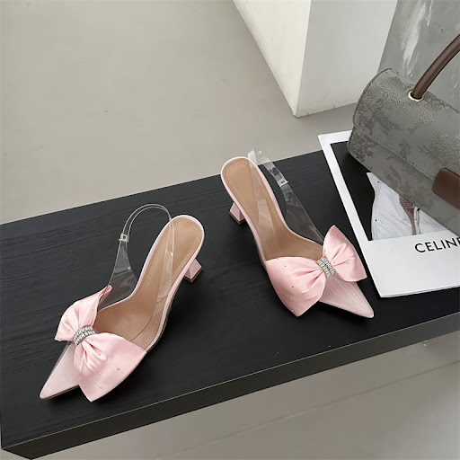 Title 17, Womens Pointed Toe Rhinestone Bowknot Stiletto...