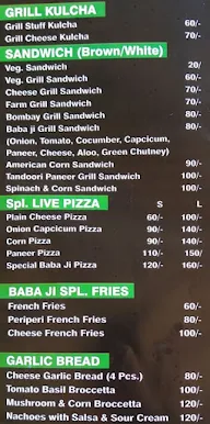 Baba Ji Restaurant menu 1