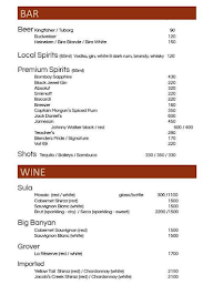 Agonda Cottages menu 2