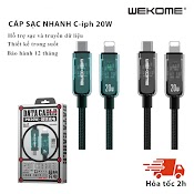 Củ Sạc Trong Suốt Wekome Wp - U149 Sạc Nhanh 20W Hàng Chính Hãng