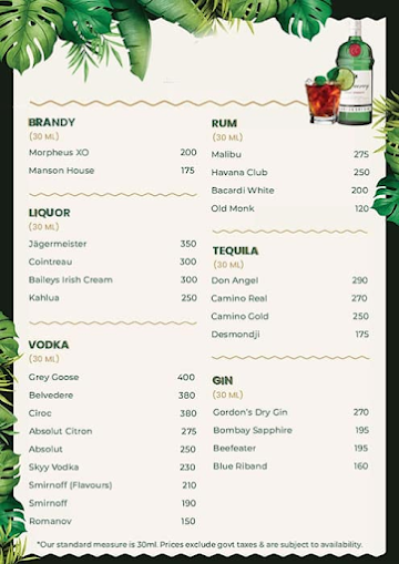 Nezo Cafe & Lounge menu 