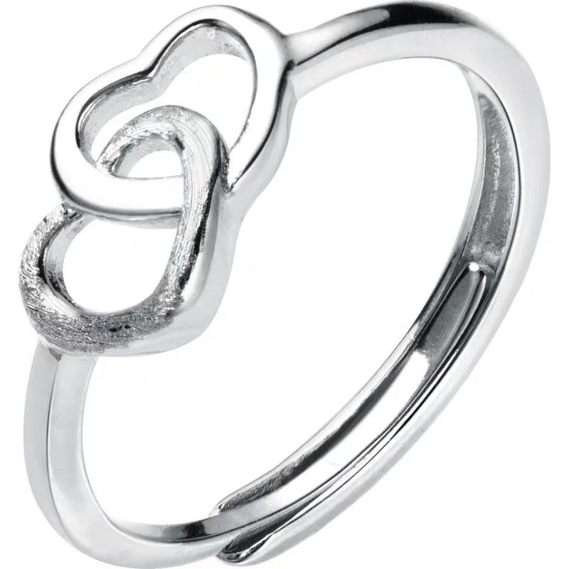 Bague femme cœur givré brillant, simple amour en argent 925. Un bijou délicat et romantique, cadeau idéal pour elle.