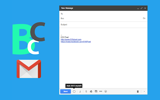 Gmail automatic BCC me by 010Pixel