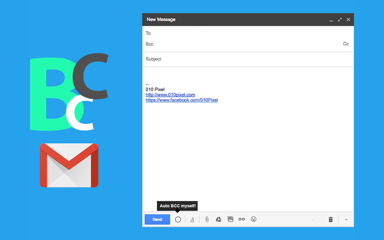 Gmail automatic BCC me by 010Pixel Preview image 4