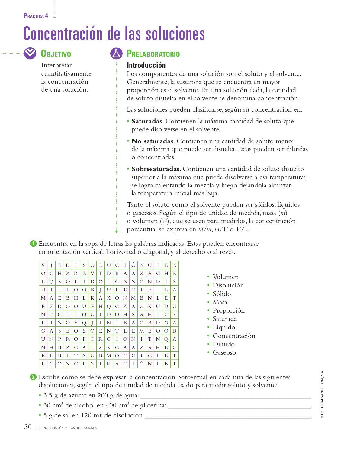 Prácticas de laboratorio Química 3er año - Conexos by SANTILLANA Venezuela  - issuu