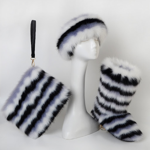 Title 11, Velvet Padded Plus Size Imitation Fox Fur Fur W...