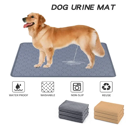 Dog Pee Pad Reusable Washable Dog Urine Mat Car Seat Floor Sofa Waterproof Absorbent Puppy Cat Training Diaper Mat Pet S