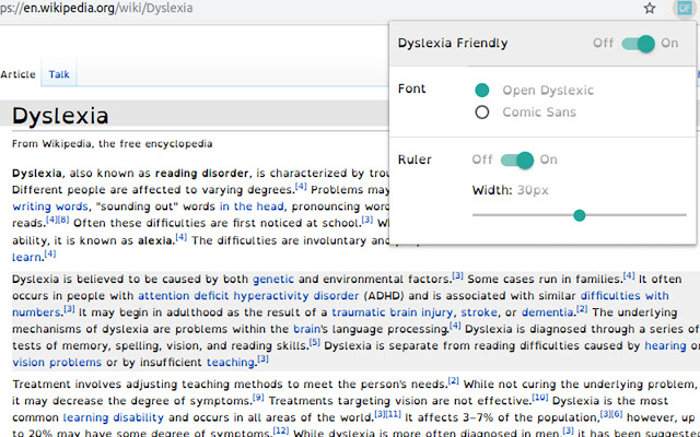 Dyslexia Friendly chrome extension