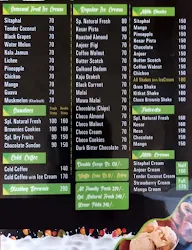 Natural Fresh Ice Cream menu 1