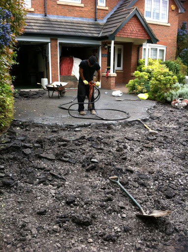 Digging up driveway