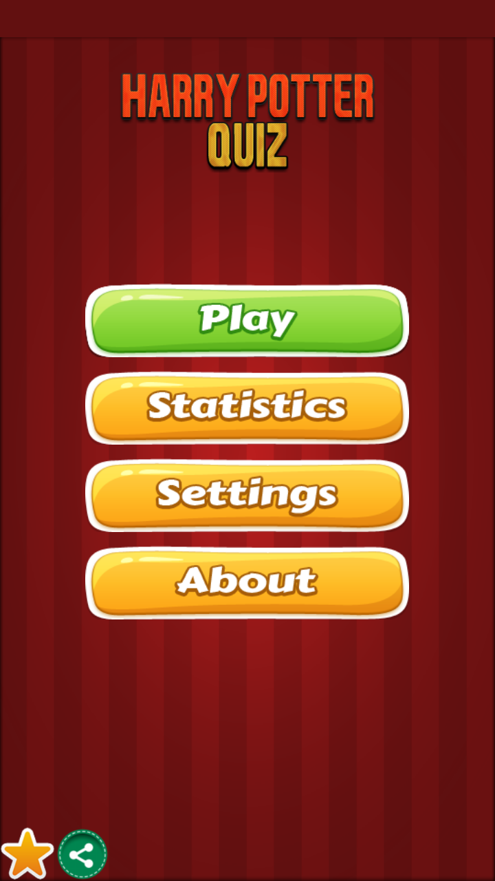 Trivia Harry Potter Quiz Screen 1