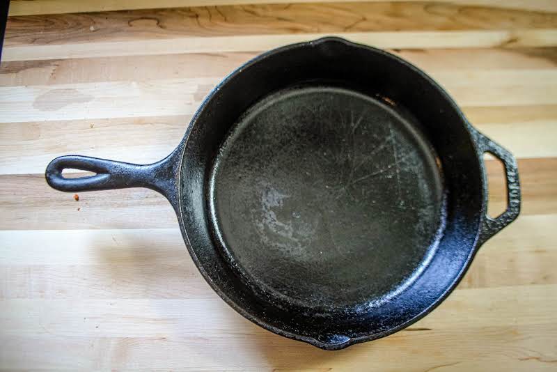 Greasing A Cast Iron Skillet.