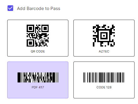 QR code for club membership cards