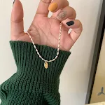 Rice Letter Card Necklace
