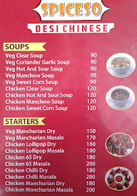 Spiceso Restaurant menu 2