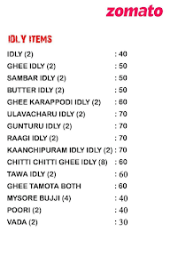 Dosa Cafe menu 1