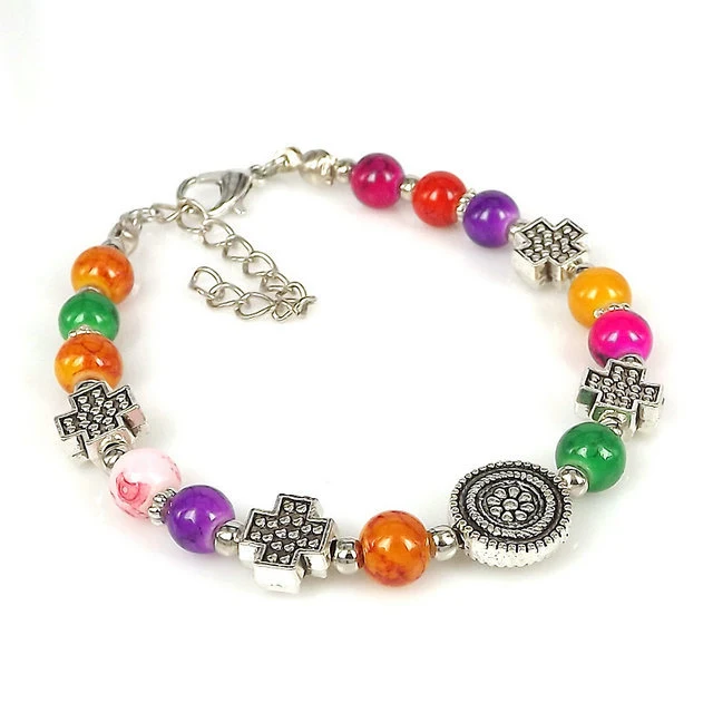 Dames DIY armband met Tibetaans zilveren kralen, maak je eigen elegante sieraad, perfect voor cadeau.