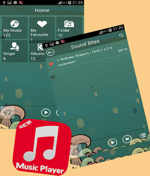 Android application Tube Music Mp3 Player. screenshort