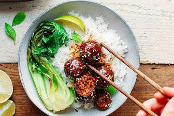 Vegan Tender Teriyaki Meatballs