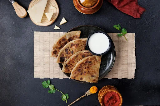 Cheese Paratha With Dahi