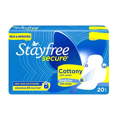 Stayfree Secure Cottony Soft Regular With Wings - 20 pcs