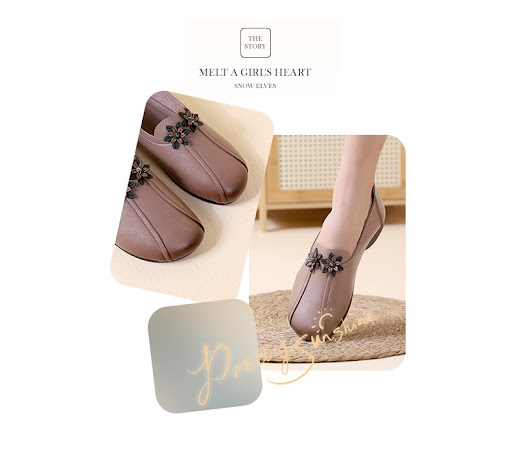 Title 3, Comfortable Soft Mom Shoes Retro Ethnic Style f...