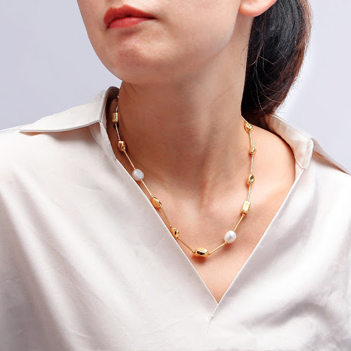 Title 5, Personality Retro Brass Gold-plated Collarbone ...