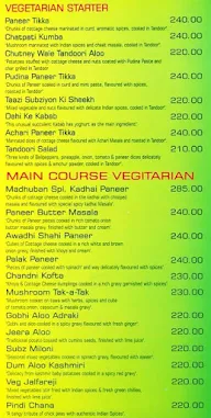 Madhuban menu 3