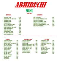 Abhiruchi Family Restaurant menu 2