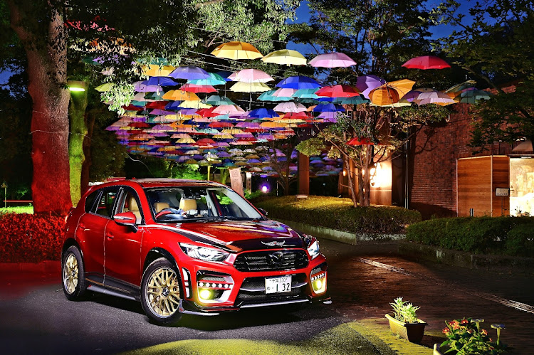 CX-5の城町アンブレラスカイプロジェクト・#車ライティング撮影・撮影スポット・#車夜撮影に関するカスタム事例の投稿画像1枚目