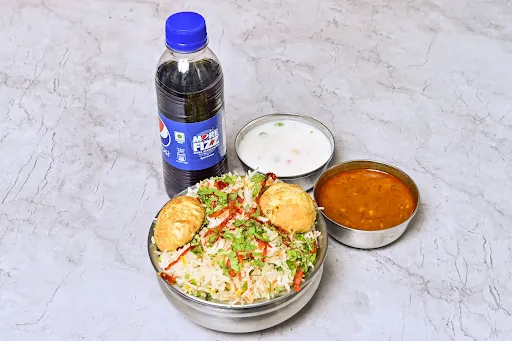 Egg Biryani With Pepsi [250 Ml]